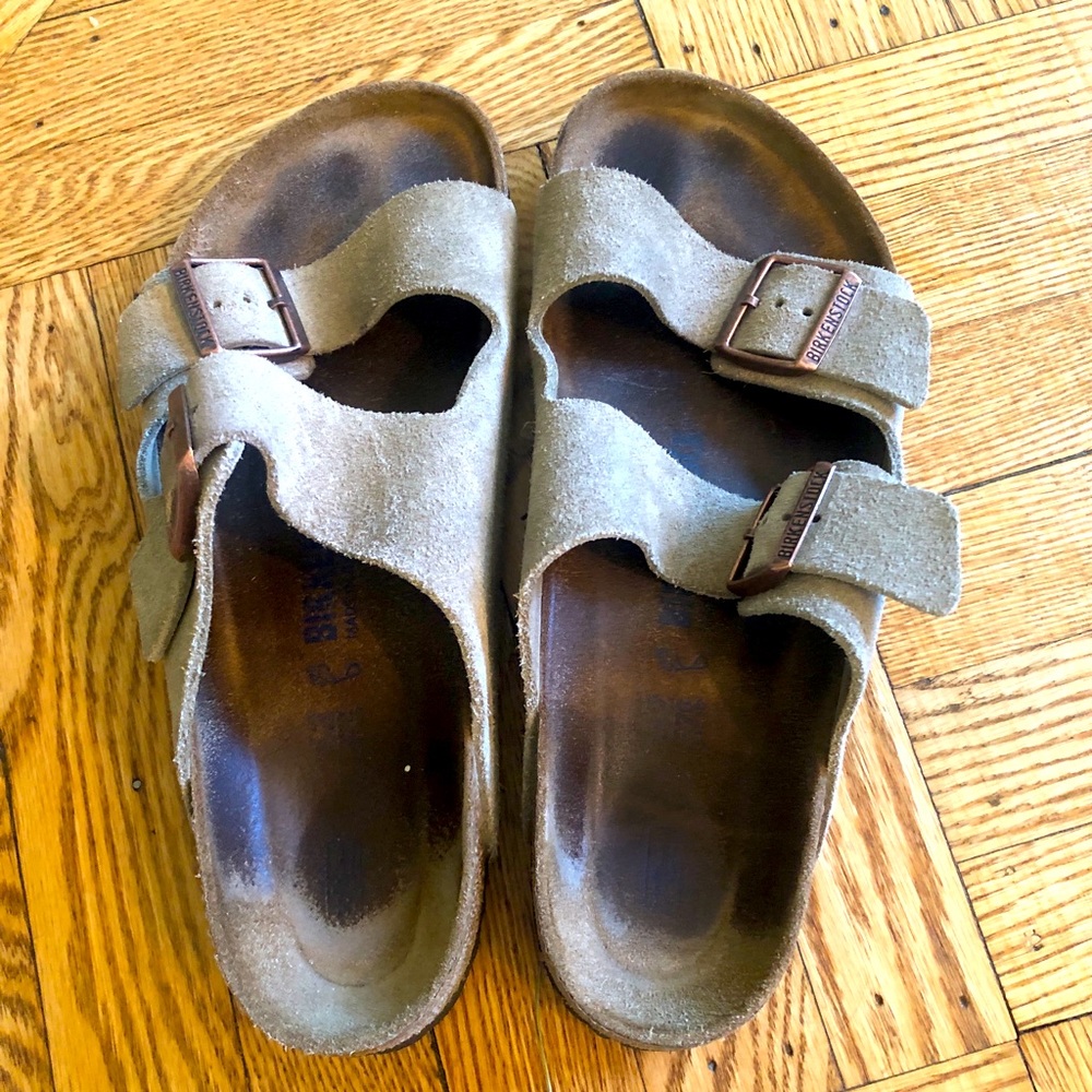 Taupe Birkenstock Arizona sandals size 42